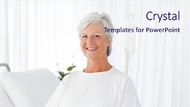  Presentation with intravenous - Audience pleasing presentation theme consisting of intravenous flueds - happy woman looking backdrop and a  colored foreground