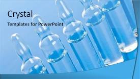  Presentation with vials - Cool new presentation design with intravenous flueds - vials backdrop and a light blue colored foreground