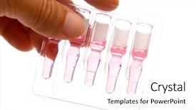  Presentation with vials - Audience pleasing PPT layouts consisting of intravenous fluids - colorful vials against white background backdrop and a white colored foreground