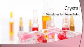  Presentation with vials - Presentation theme enhanced with intravenous fluids - colorful vials against white background background and a white colored foreground