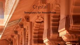  Presentation with india fort - PPT theme consisting of intricate-architecture-of-historic-junagarh background and a red colored foreground