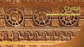  Presentation with india fort - PPT theme consisting of intricate-architecture-on-historic-haveli background and a tawny brown colored foreground
