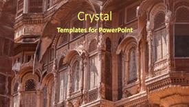  Presentation with india fort - Presentation theme featuring intricate-beautiful-external-architecture background and a tawny brown colored foreground