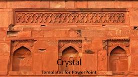  Presentation with humayun s tomb - Presentation design having intricate detail of the ali background and a  colored foreground