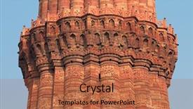  Presentation with qutub minar - Cool new slides with intricate detail of the qutub minar red sandstone tower minaret delhi india backdrop and a red colored foreground