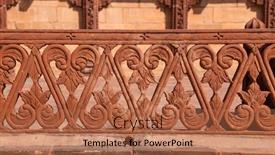  Presentation with jodhpur - Theme featuring intricate-red-sandstone-design background and a coral colored foreground