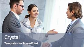  Presentation with group - Audience pleasing presentation theme consisting of intruduce - group of business people introducing backdrop and a gray colored foreground