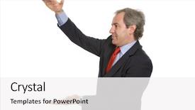  Presentation with chemical plant eco friendly - Beautiful slides featuring introduceproduct - friendly mature businessman presenting something backdrop and a  colored foreground