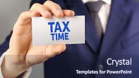  Presentation with introduction - Beautiful slides featuring introduction taxation - tax concept businessman with business backdrop and a navy blue colored foreground