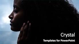  Presentation with blue eyes technology eye scan - Theme having introspection - gorgeous sensual young woman background and a black colored foreground