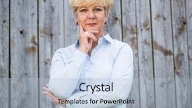  Presentation with serene - Slide set featuring introspection - portrait of an active senior background and a light blue colored foreground