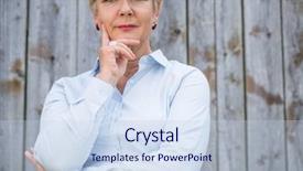  Presentation with serene - Presentation design consisting of introspection - portrait of an active senior background and a sky blue colored foreground