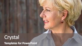  Presentation with serene - Amazing PPT theme having introspection - side view close-up portrait backdrop and a dark gray colored foreground