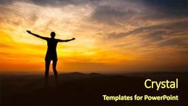  Presentation with sad woman silhouette - Presentation design enhanced with introspection - single adult woman silhouette background and a wine colored foreground