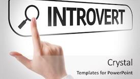  Presentation with search - Presentation design having introvert written in search bar on virtual screen background and a light gray colored foreground