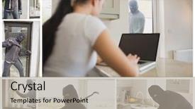  Presentation with physical activity seniors active senior - Presentation theme having intruder - collage of burglar activity background and a light gray colored foreground