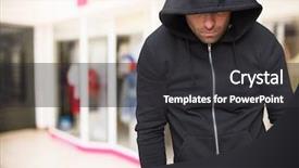  Presentation with supermarket - Amazing slide deck having intruder - digital composite of criminal backdrop and a dark gray colored foreground