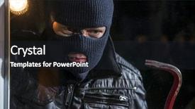  Presentation with looking glass - Presentation consisting of intruder looking through the glass background and a wine colored foreground