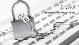  Presentation with padlock - Slide deck consisting of students standing in a library background and a gray colored foreground