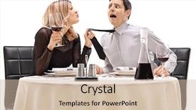  Presentation with kiss - Presentation enhanced with assertiveness - drunk woman pulling her date background and a soft green colored foreground