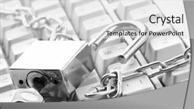  Presentation with padlock - Beautiful presentation featuring intrusion prevention - computer keyboard secured with chain backdrop and a  colored foreground
