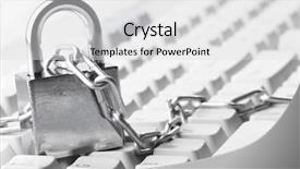  Presentation with padlock - Presentation theme having wraped gifts under a christmas tree and decorations note slight graininess best at smaller sizes background and a tawny brown colored foreground