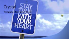  Presentation with management - PPT layouts having intuitive management - stay true with your heart background and a light blue colored foreground