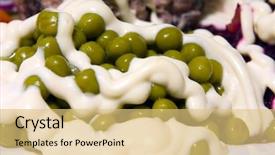  Presentation with sauce - Amazing slide deck having inundation - pea inundated a white sauce backdrop and a  colored foreground