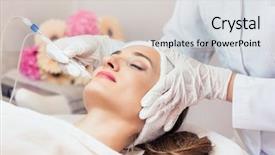  Presentation with non invasive ventilation - Amazing slides having beautiful woman relaxing during non backdrop and a sky blue colored foreground