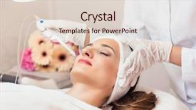  Presentation with relaxing - Cool new presentation with beautiful woman relaxing during non backdrop and a lemonade colored foreground