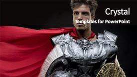  Presentation with roman army - Audience pleasing theme consisting of invasion centurion or roman warrior backdrop and a dark gray colored foreground