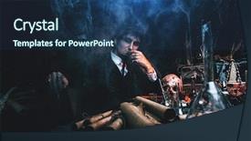  Presentation with medieval - Slide deck consisting of inventors - portrait of a medieval scientist background and a black colored foreground