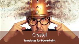  Presentation with inventor - Amazing presentation having inventor wearing a helmet brain backdrop and a tawny brown colored foreground