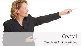  Presentation with inventory - Presentation theme consisting of inventory control - business woman pointing with her background and a white colored foreground