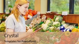  Presentation with apprenticeship - Amazing slide set having inventory control - woman in supermarket with clipboard backdrop and a coral colored foreground