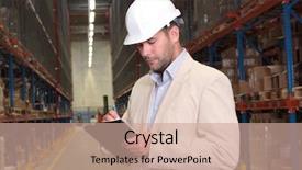  Presentation with inventory - Amazing PPT layouts having inventory control - worker counting stocks and making backdrop and a coral colored foreground