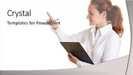  Presentation with controller - Beautiful slides featuring inventory management - controller woman checking list backdrop and a white colored foreground