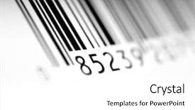  Presentation with code - PPT theme with inventory system - bar code with space background and a white colored foreground