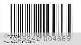  Presentation with code - Audience pleasing PPT theme consisting of inventory system - black and white bar code backdrop and a light gray colored foreground