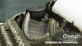  Presentation with inventory - Audience pleasing slide deck consisting of inventory system - typewriter that has been used backdrop and a dark gray colored foreground