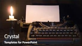  Presentation with last - Beautiful PPT layouts featuring inventory system - typewriter that has been used backdrop and a wine colored foreground