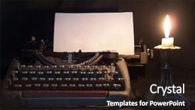  Presentation with inventory - Presentation theme featuring inventory system - typewriter that has been used background and a wine colored foreground