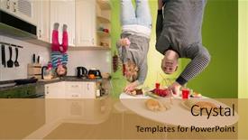  Presentation with kitchen - Presentation with inversion - family of three upside down background and a gold colored foreground