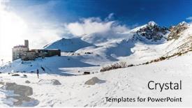  Presentation with europe - PPT theme consisting of inversion - skalnate tarn and lomnicky peak background and a  colored foreground