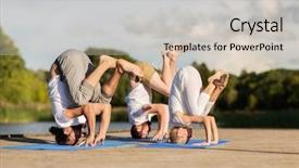 Presentation with healthy lifestyle - Amazing theme having inversion - yoga fitness sport and healthy backdrop and a  colored foreground