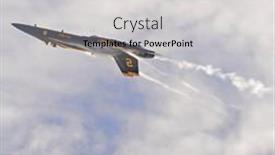  Presentation with vapor trail - Cool new slides with inverted-navy-blue-angel-f backdrop and a sky blue colored foreground