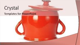  Presentation with clay - Audience pleasing slide deck consisting of inverter - inverted empty red clay pot backdrop and a lemonade colored foreground