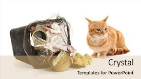  Presentation with red and white industry - PPT theme enhanced with inverter - red cat near full inverted background and a coral colored foreground