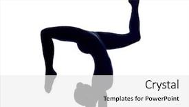  Presentation with shadow - Cool new slide set with inverter - woman exercising eka pada viparita backdrop and a white colored foreground