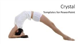  Presentation with posture - Slides having inverter - woman in yoga inverted staff background and a white colored foreground